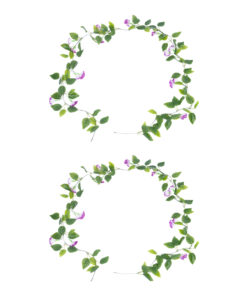 GloboStar® Artificial Garden MORNING GLORY GARLAND 21152 Τεχνητή Διακοσμητική Γυρλάντα Ορτανσίας Φ20 x Υ230cm Σετ 2 τεμαχίων