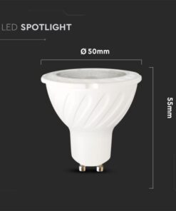Λάμπα LED Spot GU10 Samsung chip 6W Θερμό 3000K 38° V-TAC – 21165