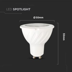 Λάμπα LED Spot GU10 Samsung chip 6W Θερμό 3000K 38° V-TAC – 21165