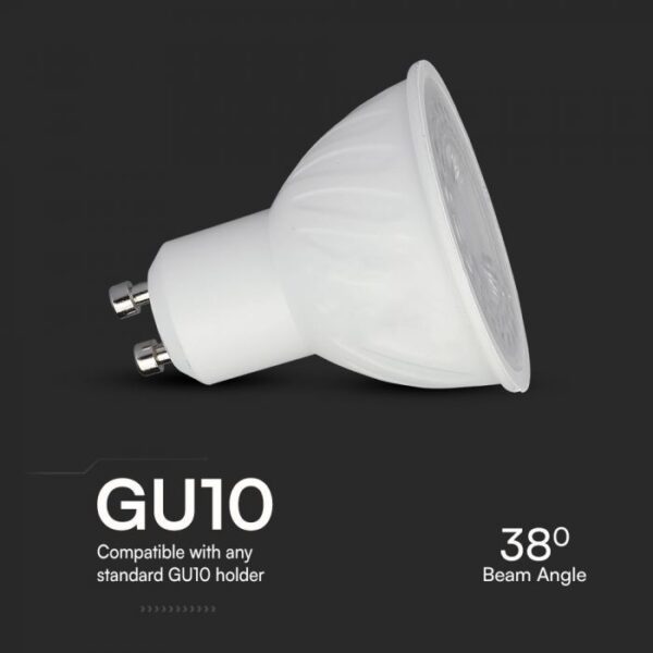 Λάμπα LED Spot GU10 Samsung chip 6W Φυσικό 4000K 38° V-TAC – 21165