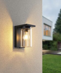 Φωτιστικό Τοίχου Μαύρο Ματ ARDILA 1x E27 Αισθητήρας Νύχτας Ημέρας IP44 Trio Lighting – 211660132