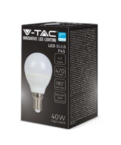 LED Λάμπα E14 P45 4.5W Samsung Chip V-TAC Θερμό 3000K – 21168