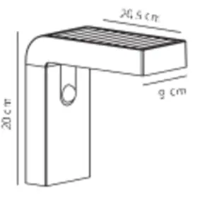 Nordlux Alya Φωτιστικό Τοίχου Μαύρο Ηλιακό Φωτιστικό 400lm Πλαστικό – 2118231003