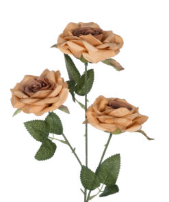 GloboStar® Artificial Garden PEACH CLIMBING ROSE BRANCH 21189 Τεχνητό Διακοσμητικό Κλαδί Τριαντάφυλλο Ροδακινί Y66cm