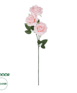 GloboStar® Artificial Garden LIGHT PINK CLIMBING ROSE BRANCH 21193 Τεχνητό Διακοσμητικό Κλαδί Τριαντάφυλλο Ανοιχτό Ροζ Y66cm