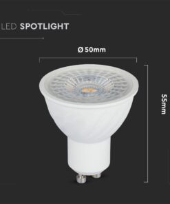 LED SPOT Λάμπα GU10 6W V-TAC PRO Samsung Chip 110° 445lm Dimmable Θερμό 3000K – 21198