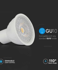 LED SPOT Λάμπα GU10 6W V-TAC PRO Samsung Chip 110° 445lm Dimmable Θερμό 3000K – 21198