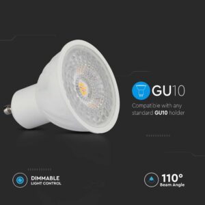 LED SPOT Λάμπα GU10 6W V-TAC PRO Samsung Chip 110° 445lm Dimmable Θερμό 3000K – 21198