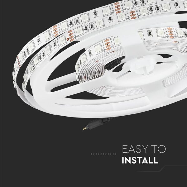 LED Ταινία 7W V-TAC Dimmable 900lm/m Πολύχρωμη RGB 5 Μέτρα – 212120