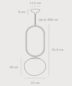 Κρεμαστό Φωτιστικό DFTP Shapes 22 1xE27 Χρώματος Ορειχάλκου – 2120013035