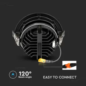 LED Φωτιστικό Χωνευτό COB 20W Μαύρο V-TAC PRO Samsung Chip 120° 1780lm Θερμό 3000K – 2120054