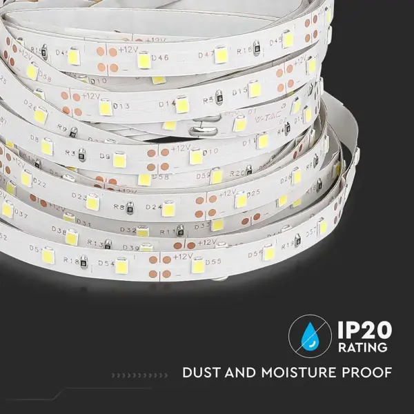 LED Ταινία 4.2W 12V V-TAC 420lm/m Πράσινη 5 Μέτρα – 212011