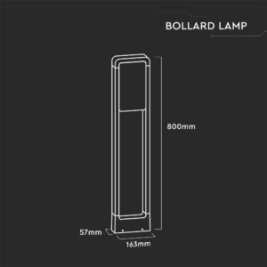 Φωτιστικό Κολωνάκι Δαπέδου LED 10W V-TAC PRO Samsung Chip Μαύρο  IP65 Φυσικό 4000K – 2120114