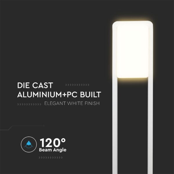 10W LED Κολωνάκι Δαπέδου Κήπου SAMSUNG Chip Λευκό 163cm IP65 4000K V-TAC – 2210117