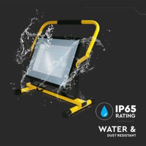 Φορητός Προβολέας LED 100W V-TAC PRO Samsung Chip Μαύρος 3m Καλώδιο Φυσικό Λευκό 4000K – 2120124