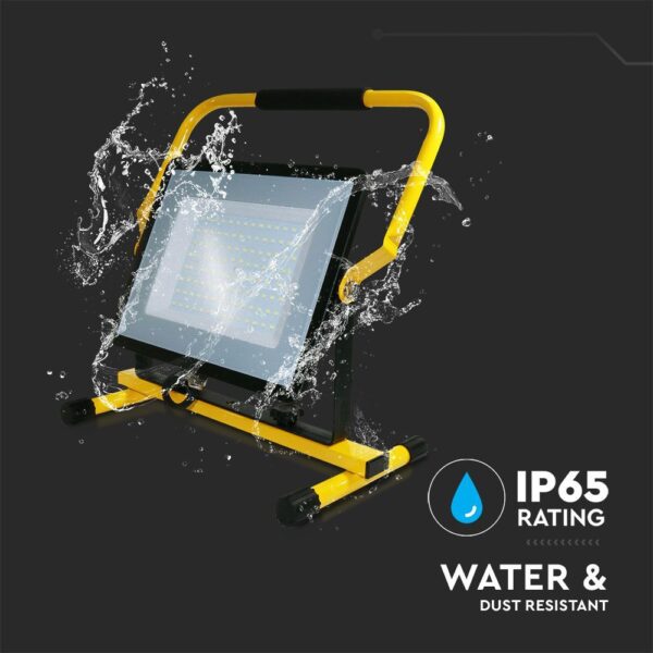 Φορητός Προβολέας LED 100W V-TAC PRO Samsung Chip Μαύρος 3m Καλώδιο Φυσικό Λευκό 4000K – 2120124