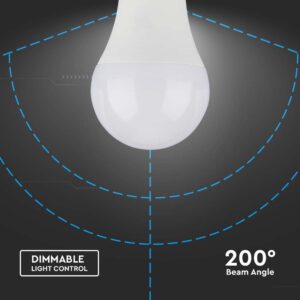 Λάμπα LED E27 A60 Samsung Chip SMD 11W 4000K Dimmable  V-TAC – 2120184