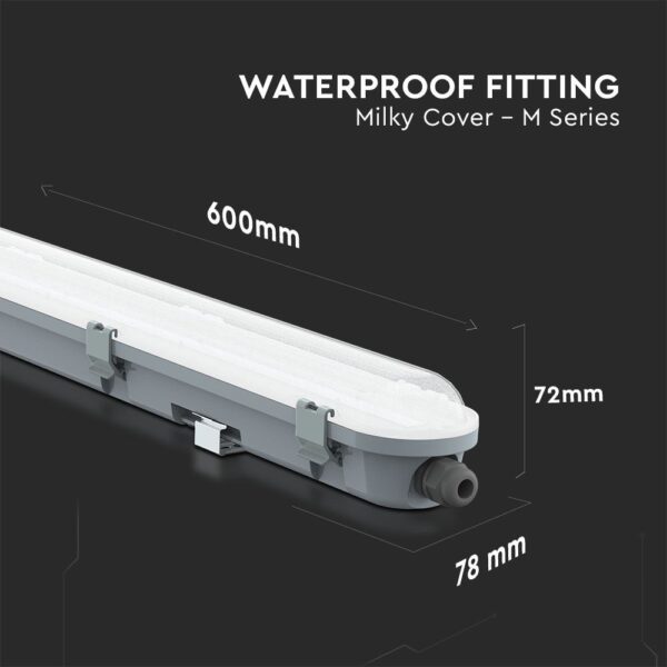 LED Φωτιστικό 18W Τύπου Φθορίου 60cm V-TAC PRO Samsung Chip 120° 2160lm Αδιάβροχο IP65 Φυσικό 4000K – 2120211