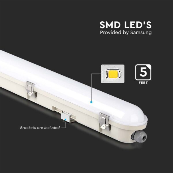 LED Φωτιστικό-Φως Ασφαλείας 48W Τύπου Φθορίου 150cm V-TAC PRO Samsung Chip 120° 5760lm Αδιάβροχο IP65 Ψυχρό 6400K – 2120220
