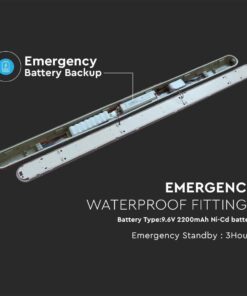 LED Φωτιστικό-Φως Ασφαλείας 48W Τύπου Φθορίου 150cm V-TAC PRO Samsung Chip 120° 5760lm Αδιάβροχο IP65 Φυσικό 4000K – 2120221