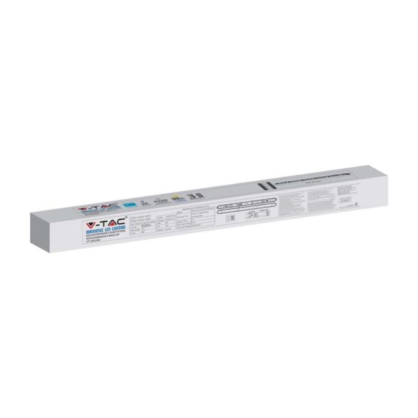 LED Αδιάβροχο φωτιστικό Samsung SMD 36W 1.2m φυσικό λευκό 4000K ασφαλείας milky cover με ανοξείδωτα κλιπς 120lm/W V-TAC – 2120223