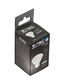 LED SPOT Λάμπα GU10 4.5W V-TAC PRO Samsung Chip 100° 400lm Ψυχρό Λευκό 6400K – 21203