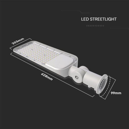 Φωτιστικό Δρόμου LED 150W SAMSUNG Γκρι με Αισθητήρα Φωτός 17220lm 4000K IP65 V-TAC – 2120436