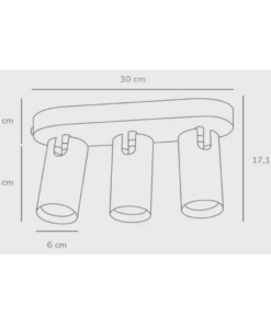 Φωτιστικό Οροφής DFTP Mimi 3xGU10 Μαύρου Χρώματος – 2120476003