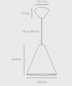 Κρεμαστό Φωτιστικό DFTP Nono 23,5 1xE27 Μαύρου Χρώματος – 2120503003