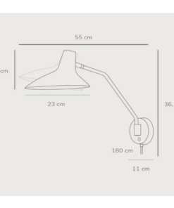 Επιτοίχιο Φωτιστικό DFTP Darci 1xE14 Μαύρου Χρώματος – 2120551003
