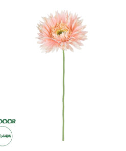 GloboStar® Artificial Garden PINK GERBERA BRANCH 21205 Τεχνητό Διακοσμητικό Κλαδί Ζέρμπερας Ροζ Y44cm