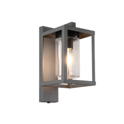 Φωτιστικό Τοίχου Trio Lighting LUNGA 1x E27 Ανθρακί Χυτό Αλουμίνιο IP44, Αισθητήρας φωτός – 212060142
