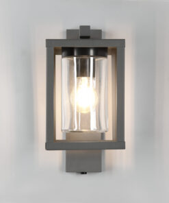 Φωτιστικό Τοίχου Trio Lighting LUNGA 1x E27 Ανθρακί Χυτό Αλουμίνιο IP44, Αισθητήρας κίνησης- 212069142
