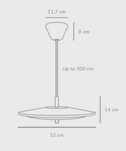 Κρεμαστό Φωτιστικό DFTP LED 23W 3000K Χρώματος Ορειχάλκου – 2120773035