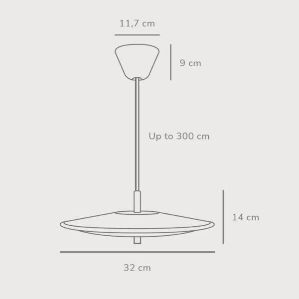 Κρεμαστό Φωτιστικό DFTP LED 23W 3000K Χρώματος Ορειχάλκου  – 2120773035