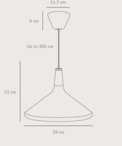 Κρεμαστό Φωτιστικό DFTP Nori 39 1xE27 Χρώματος Χαλκού – 2120823030