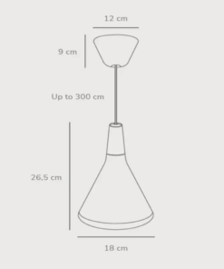 Κρεμαστό Φωτιστικό DFTP Nori 18 1xE27 Λευκού Χρώματος – 2120843001