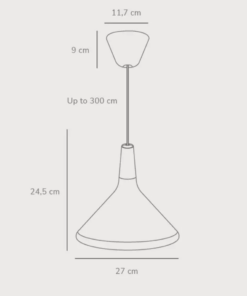 Κρεμαστό Φωτιστικό DFTP Nori 27 1xE27 Λευκού Χρώματος – 2120853001