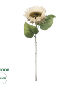GloboStar® Artificial Garden PINK SUNFLOWER BRANCH 21211 Τεχνητό Διακοσμητικό Κλαδί Ηλιοτρόπιο Ροζ Y50cm