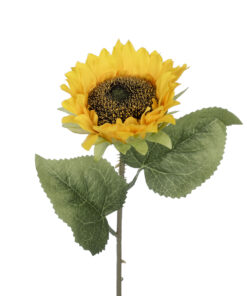 GloboStar® Artificial Garden YELLOW SUNFLOWER BRANCH 21212 Τεχνητό Διακοσμητικό Κλαδί Ηλιοτρόπιο Κίτρινο Y50cm