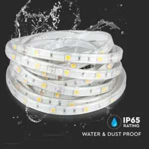 LED Ταινία 4W V-TAC Dimmable 500lm/m Αδιάβροχη IP65 Πολύχρωμη RGB 5 Μέτρα – 212118