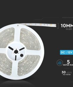LED Ταινία 6W V-TAC Dimmable 500lm/m Αδιάβροχη IP65 Θερμό 3000K 5 Μέτρα – 212145