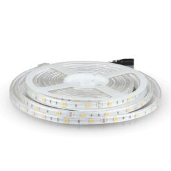 LED Ταινία 6W V-TAC Dimmable 500lm/m Αδιάβροχη IP65 Θερμό 3000K 5 Μέτρα – 212145