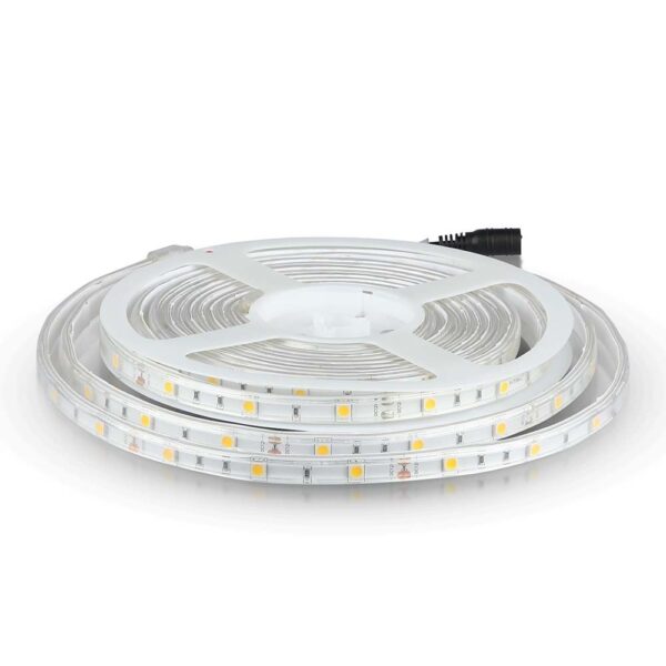 LED Ταινία 6W V-TAC Dimmable 500lm/m Αδιάβροχη IP65 Θερμό   3000K 5 Μέτρα - 212145