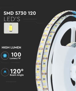 LED Ταινία 20W V-TAC Dimmable CRI>95 2000lm/m Ψυχρό 6400K 5 Μέτρα – 212161