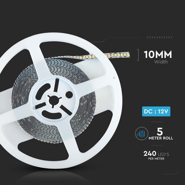 LED Ταινία 20W V-TAC Dimmable 2000lm/m Φυσικό 4000K 5 Μέτρα – 212165