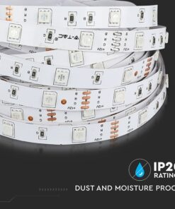 LED Ταινία 6W V-TAC Dimmable 500lm/m Πολύχρωμη RGB 5 Μέτρα – 212124