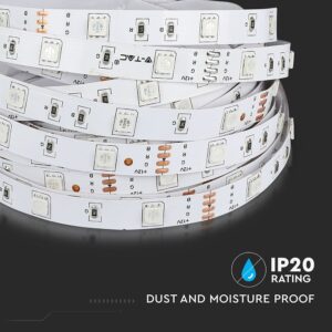 LED Ταινία 6W V-TAC Dimmable 500lm/m Πολύχρωμη RGB 5 Μέτρα – 212124