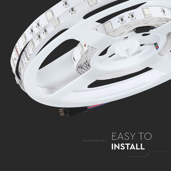 LED Ταινία 6W V-TAC Dimmable 500lm/m Πολύχρωμη RGB 5 Μέτρα – 212124