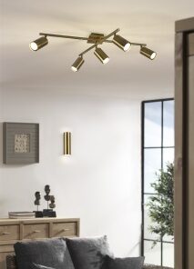 Φωτιστικό Τοίχου Trio Lighting 2xGU10 Αντικέ Ορείχαλκος Μεταλλικό 212400204
